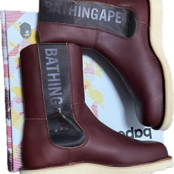 A Bathing Ape Foot Soldier Patrol Slip On Work Casual Boots Men's sz.10 by Bape - Picture 5 of 6